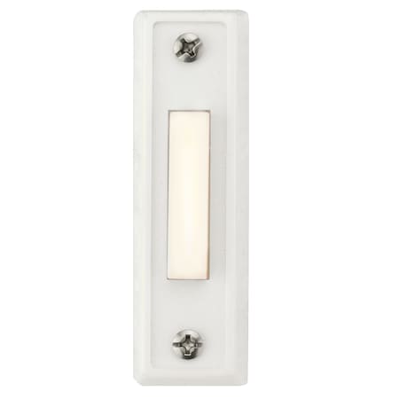 Newhouse Hardware Rectangular Lighted Wired Doorbell Push Button, White, PK 20 BT3WL-20